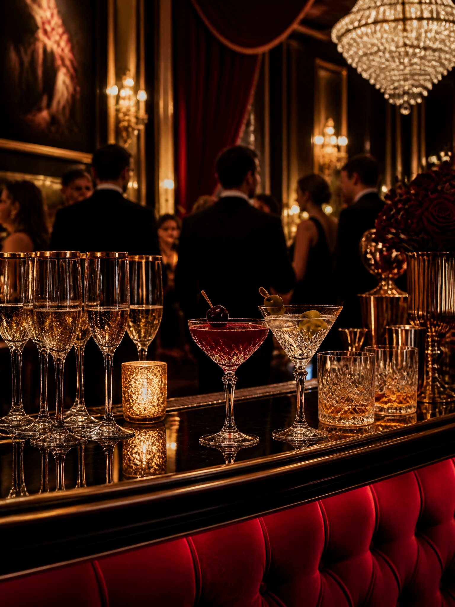 Cocktails & Bar at the Casino Royale prom